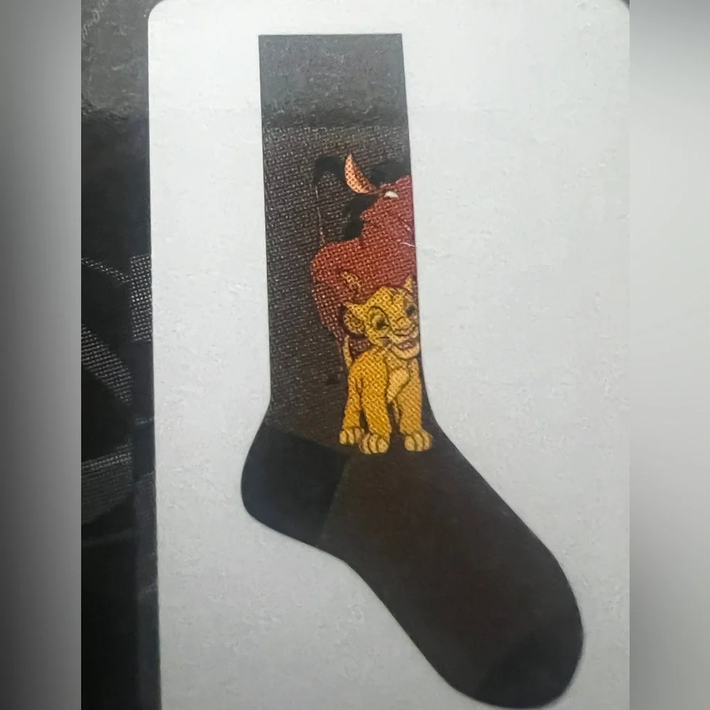 Disney Lion King Gray Crew Unisex‎ Socks